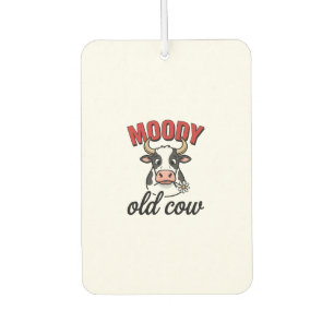 Ambientador Vaca vieja malhumorada diseño de camiseta de vaca 