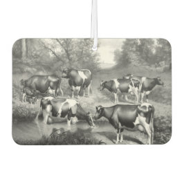 Ambientador Vacas en el arte en escala de grises