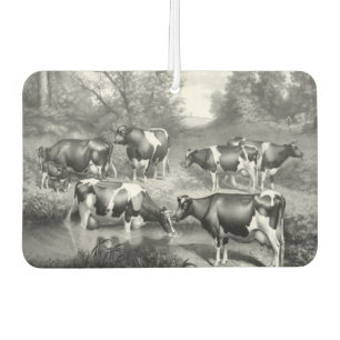 Ambientador Vacas en el arte en escala de grises