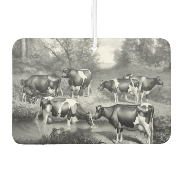 Ambientador Vacas en el arte en escala de grises (Anverso)