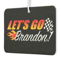 Vamos Brandon con las llamas de la bandera bajo co