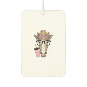 Ambientador Vaquera Vintage Caballo Con Flores y Bebida Rosa