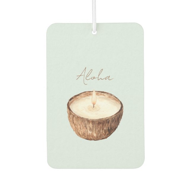 Ambientador Vela de coco Green Aloha (Anverso)