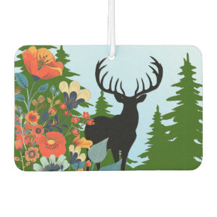 Ambientador Venado con gran rack fuera del cielo azul del bosq