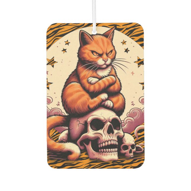 Ambientador Vengeful Orange Cat, Skulls and Moon (Anverso)