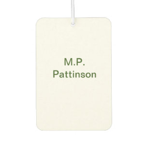 Ambientador Verde mínimo simple añadir el nombre de texto reco