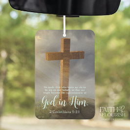 Ambientador Verso de la Biblia de la cruz de madera
