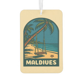 Ambientador Viaje retro vintage Isla de Maldivas Escenario