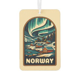 Ambientador Viaje retro vintage Noruega Luces boreales Escenar
