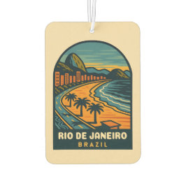 Ambientador Viaje retro vintage Playa de Río de Janeiro Brasil