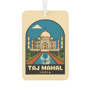 Ambientador Viaje retro vintage Taj Mahal Ilustracion de la In