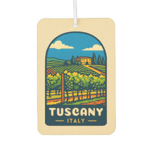Ambientador Viaje retro vintage Toscana Italia Viñedo