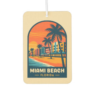 Ambientador Viaje Vintage Miami Beach Florida Sunset Seaside