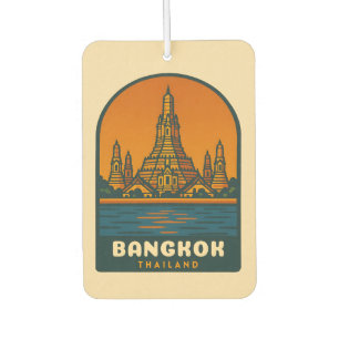 Ambientador Viajes de época Bangkok Tailandia Gráfico retro