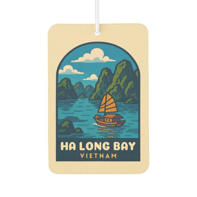 Ambientador Viajes de época Ha Long Bay Vietnam Retro Escenari (Anverso)