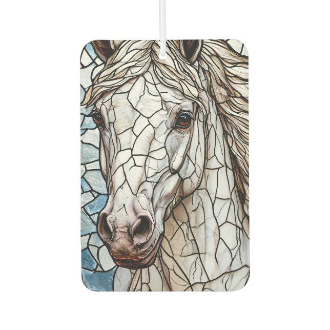 Ambientador vidrio emplomado de Caballo Blanco (Anverso)