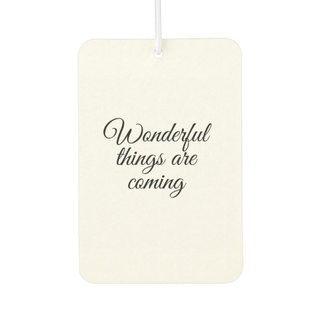 Ambientador Vienen cosas maravillosas (Anverso)