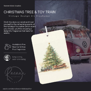 Ambientador Vintage Christmas Tree & Toy Train Air Freshener