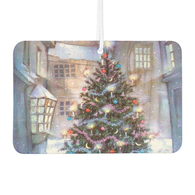 Ambientador Vintage de árbol de Navidad (Anverso)