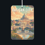 Ambientador Vintage de la Ciudad del Vaticano<br><div class="desc">Diseño de viaje vectorial retro de la Ciudad del Vaticano. La Ciudad del Vaticano,  una ciudad-estado rodeada por Roma,  Italia,  es la sede de la Iglesia Católica Romana. Es el hogar del Papa y un tesoro de arte icónico y arquitectura.</div>