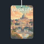 Ambientador Vintage de la Ciudad del Vaticano<br><div class="desc">Diseño de viaje vectorial retro de la Ciudad del Vaticano. La Ciudad del Vaticano,  una ciudad-estado rodeada por Roma,  Italia,  es la sede de la Iglesia Católica Romana. Es el hogar del Papa y un tesoro de arte icónico y arquitectura.</div>