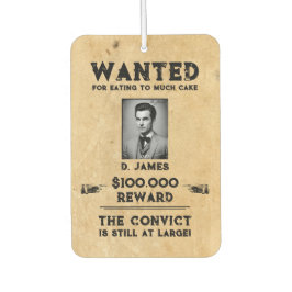 Ambientador Vintage Fun Convicto Reward Wanted Birthday Party