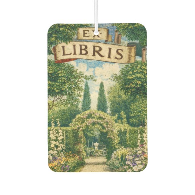 Ambientador Vintage Garden Ex Libris Bookplate  (Anverso)