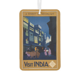 Ambientador Vintage India Travel Poster de aire fresco