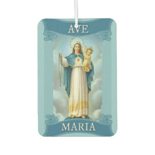 Ambientador Virgen María bendecido con el rosario de Jesús d