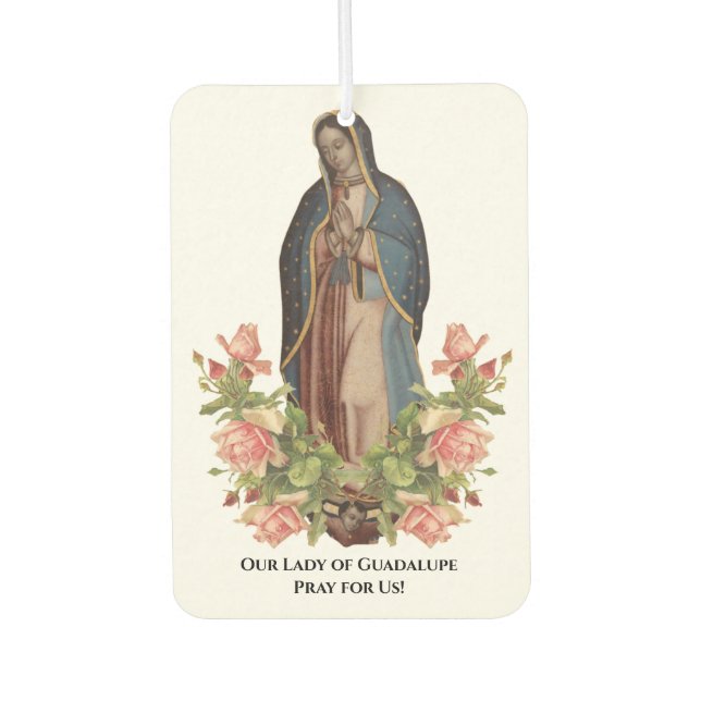 Ambientador Virgen Religiosa María Guadalupe Español Católico (Anverso)