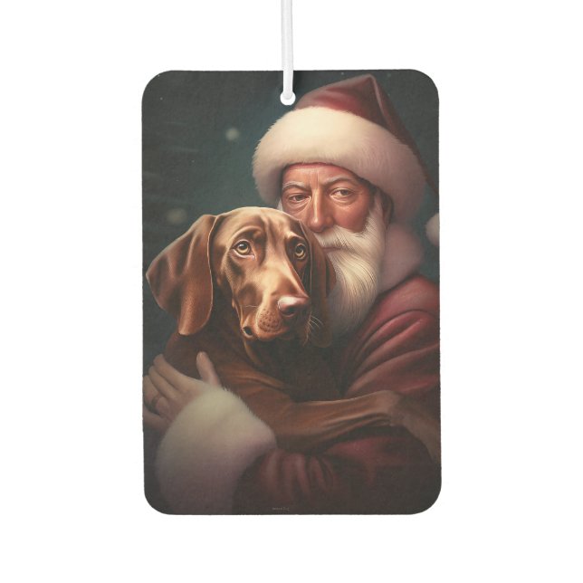 Ambientador Vizsla con Navidades festivos de Santa Claus (Anverso)