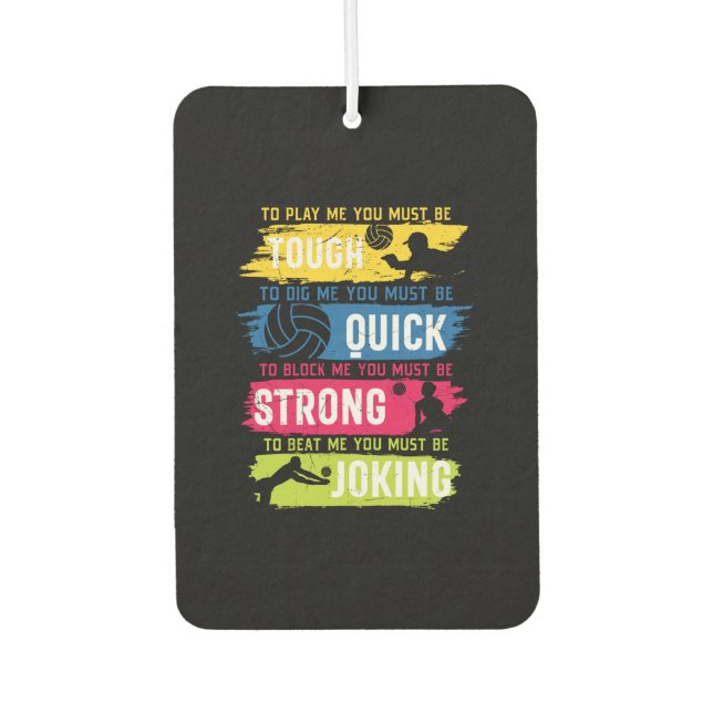 Ambientador Volleyball Player | Tough Quick Strong (Anverso)