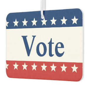 Ambientador Vota a los patriotas rojo y azul con estrellas