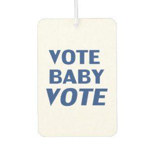 Ambientador "vote baby vote" blanco azul - protector de aire f
