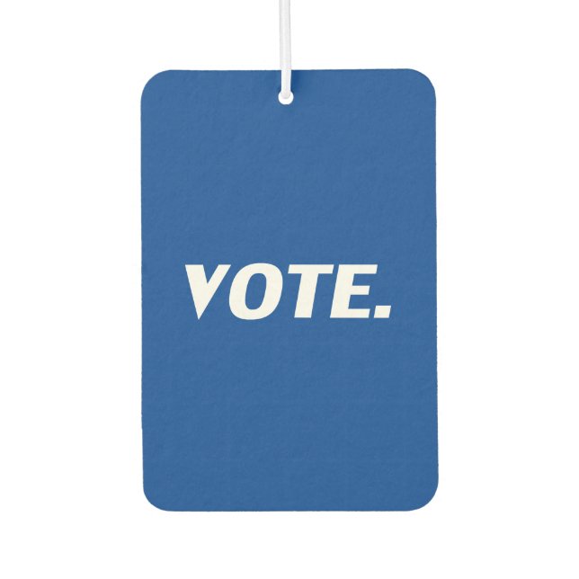 Ambientador "vote" - pintor de aire blanco azul (Anverso)