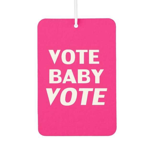 Ambientador "voto bebé" rosa cálido, blanco - fresco de aire (Anverso)