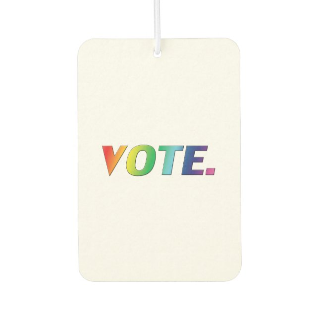 Ambientador "voto" - orgullo lgbtq arcoiris blanco fresco de a (Anverso)
