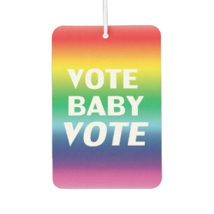 Ambientador "voto por bebé" Orgullo lgbtq lgbt coche arco iris