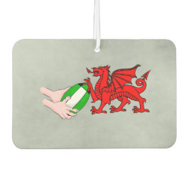 Ambientador Wales Rugby Team Dragon con bola de rugby