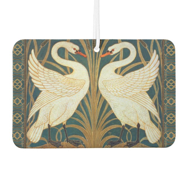 Ambientador Walter Crane Swan, Rush E Iris Art Nouveau (Anverso)