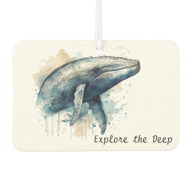 Ambientador Watercolor Whale Wonder, personalizado (Anverso)