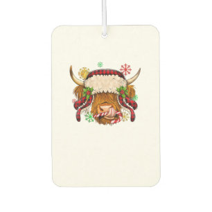 Ambientador Western Merry Christmas Highland Cow Xmas Farm Ani