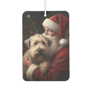 Ambientador Wheaton Terrier con Santa Claus Navidad Festiva