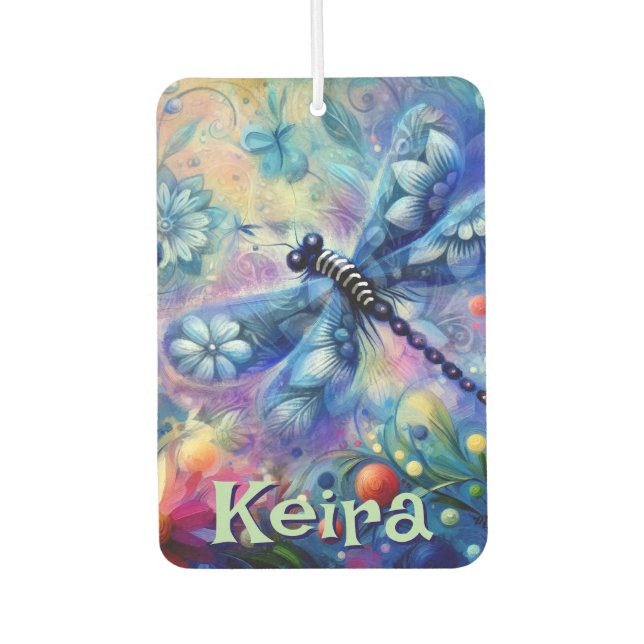 Ambientador Whimsical Abstract Dragonfly Floral Personalized (Anverso)