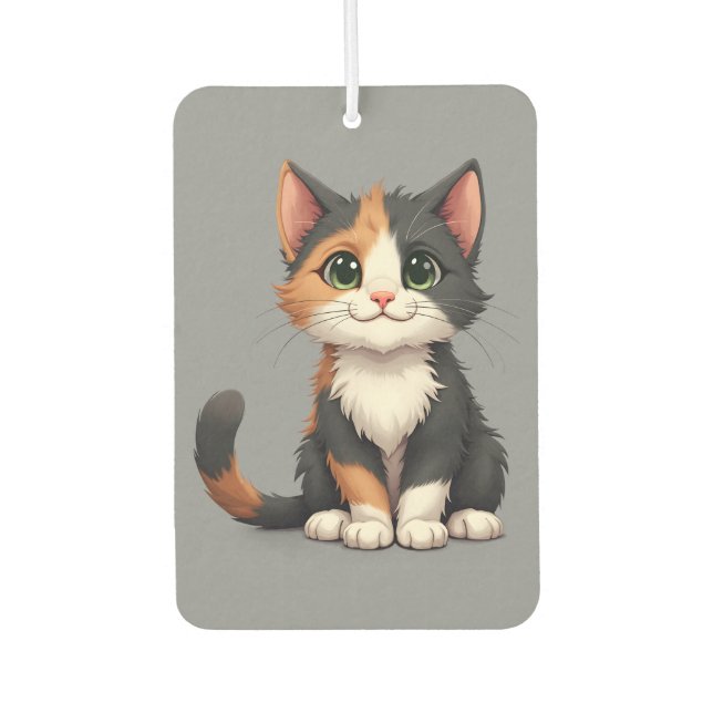 Ambientador Whimsical Calico Kitten con Cattitude (Anverso)