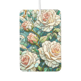 Ambientador White Roses Stained Glass Mosaic