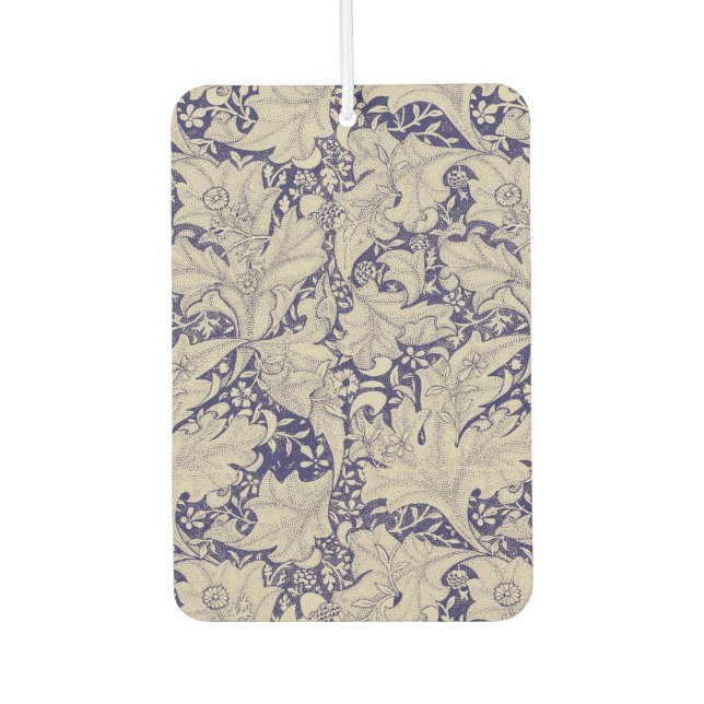 Ambientador William Morris Wallflower damasco azul floral (Anverso)