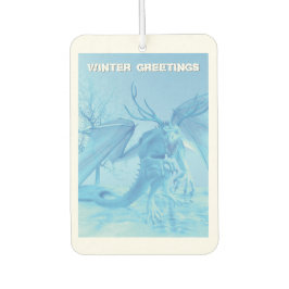 Ambientador Winter Greetings. Ice dragon with antlers