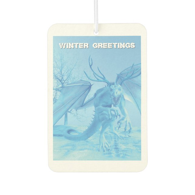 Ambientador Winter Greetings. Ice dragon with antlers (Anverso)