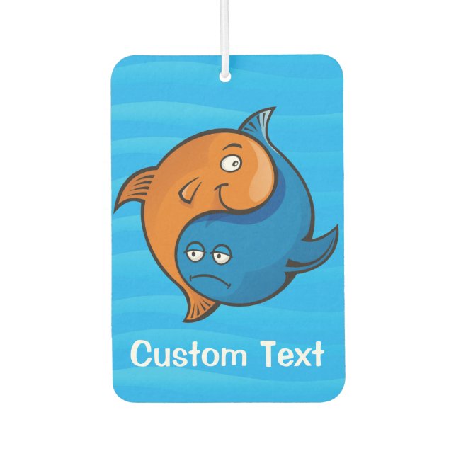 Ambientador Yin Yang Fish Personalizado Car Air Freshener (Anverso)